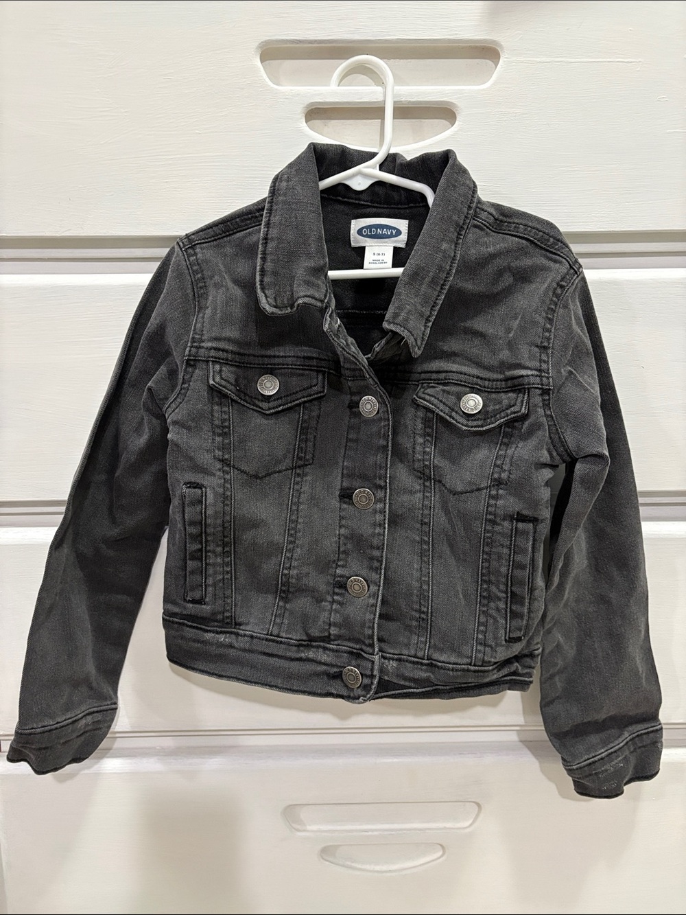 Old Navy Charcoal Black Kids Denim Jacket